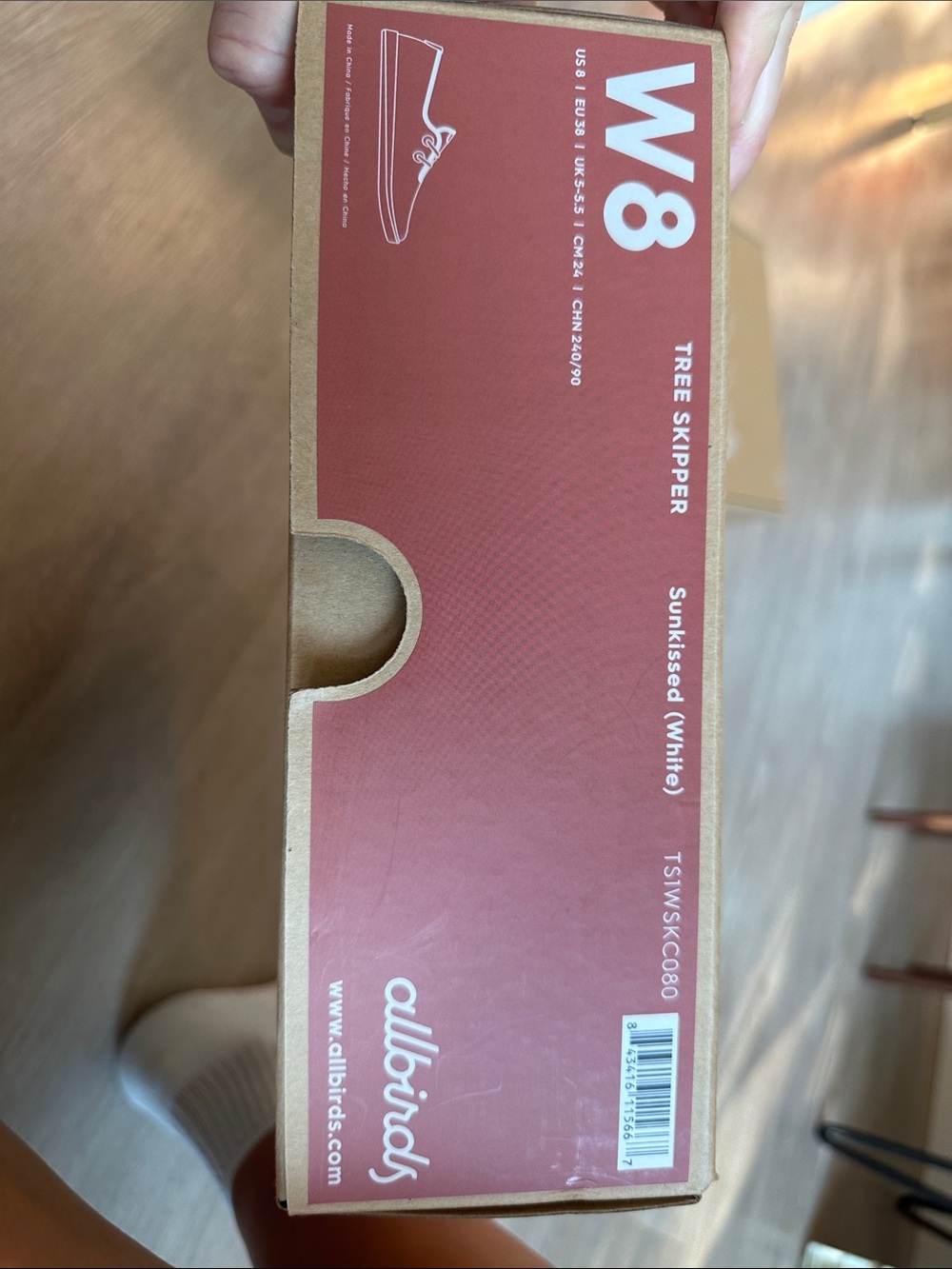 Allbirds tree skipper sun-kissed (white) women’s 8, new in box - Picture 7 of 7